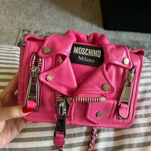 MOSCHINO LEATHER JACKET BAG - SMALL CROSSBODY